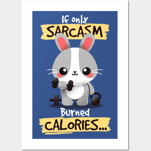 Bunny burning calories Wall Art by NemiMakeit